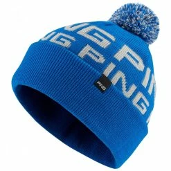 Ping Logo Bobble Hat Blue Silver