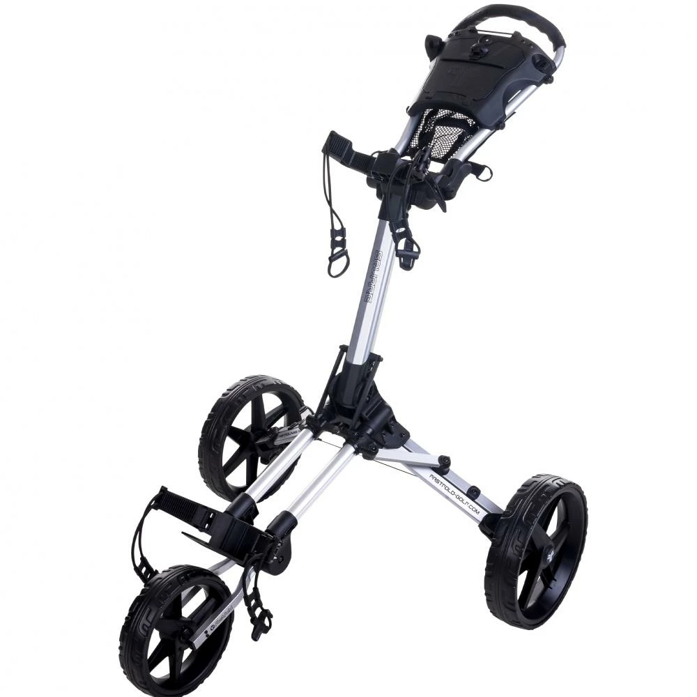 Fastfold Square Golf Cart Trolley Silver/Black 1 Fastfold Square Golf Cart Trolley Silver/Black