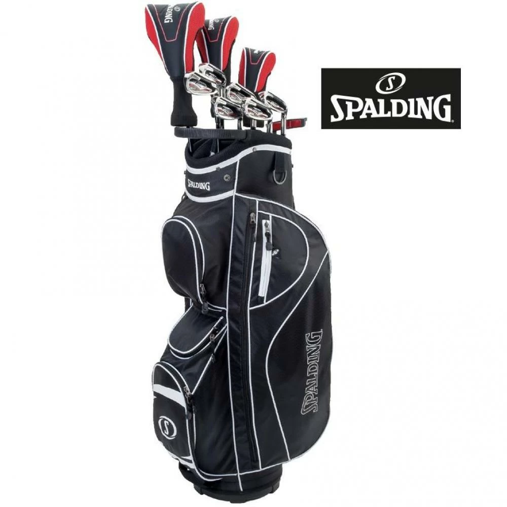Spalding Golf Spalding SX35 Golf Package Set Graphite Mens (Cart Bag) 1 Spalding Golf Spalding SX35 Golf Package Set Graphite Mens (Cart Bag)