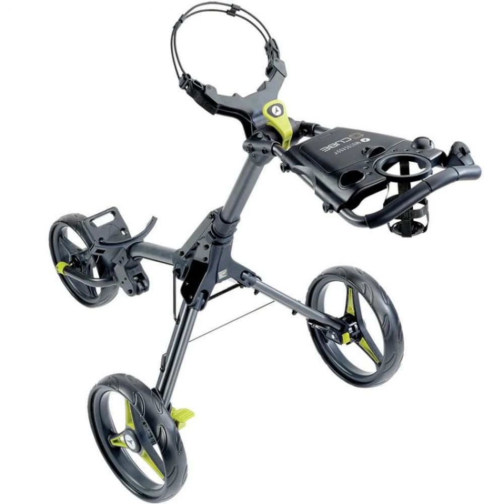 Motocaddy Cube Push Trolley Charcoal/Lime 2 Motocaddy Cube Push Trolley Charcoal/Lime - Image 2