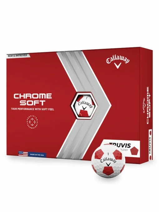 Callaway Chrome Soft Truvis Golf Balls White Red 7 Callaway Chrome Soft Truvis Golf Balls White Red -Golf Clubs Shop truviswh