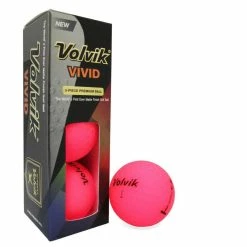 Volvik Vivid Golf Balls Pink (3-Ball Sleeve)