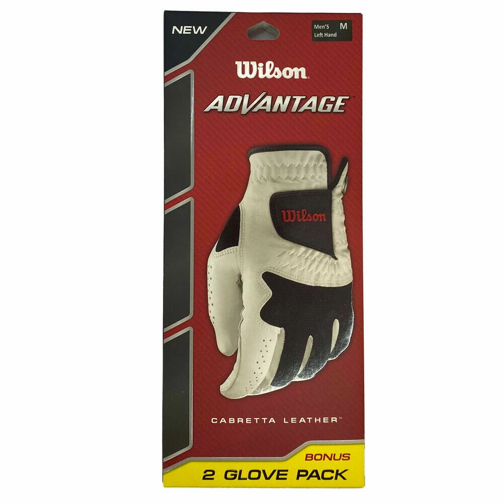 Wilson Golf Wilson Advantage Leather (2-Pack) Golf Gloves 2 Wilson Golf Wilson Advantage Leather (2-Pack) Golf Gloves - Image 2
